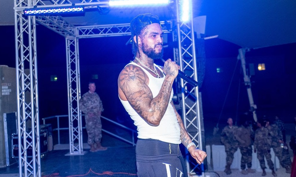 Dave East Performs for U.S. Troops in Qatar on New Year’s Eve (Photos)